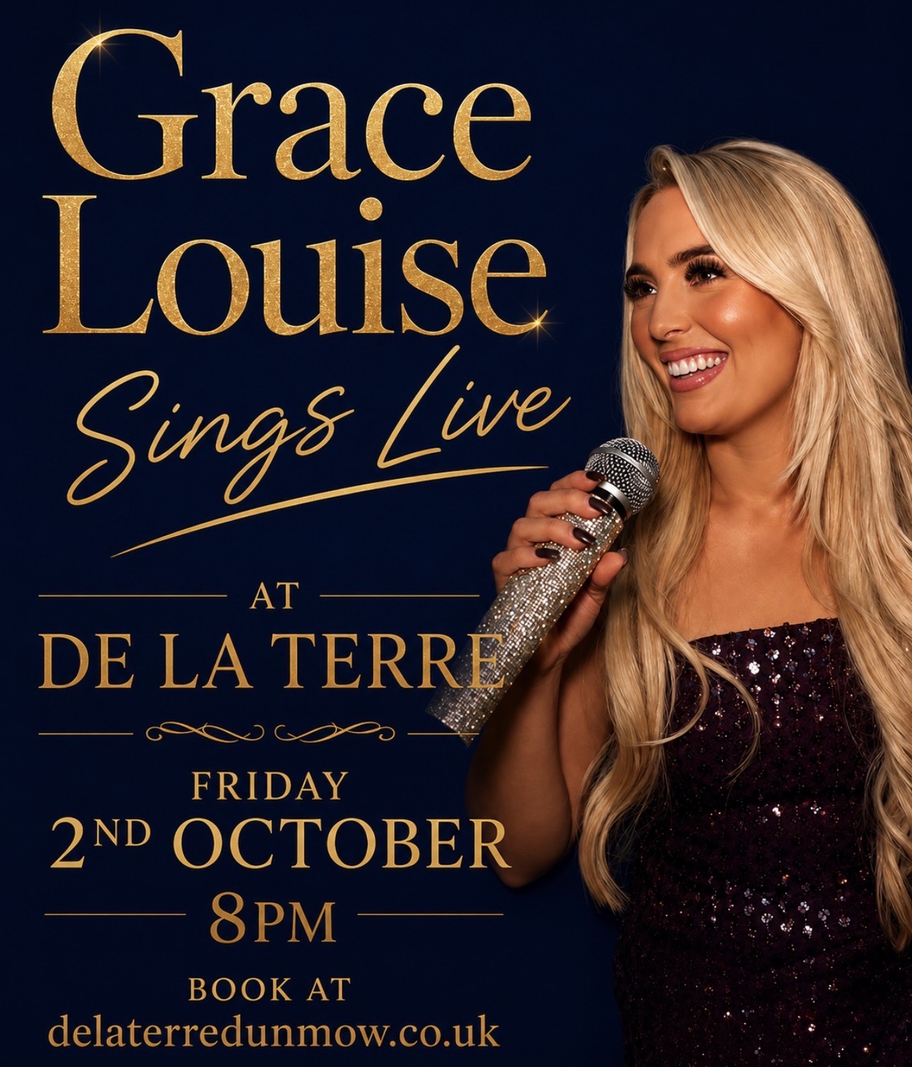 Grace Louise live at De La Terre Wine Bar in Great Dunmow