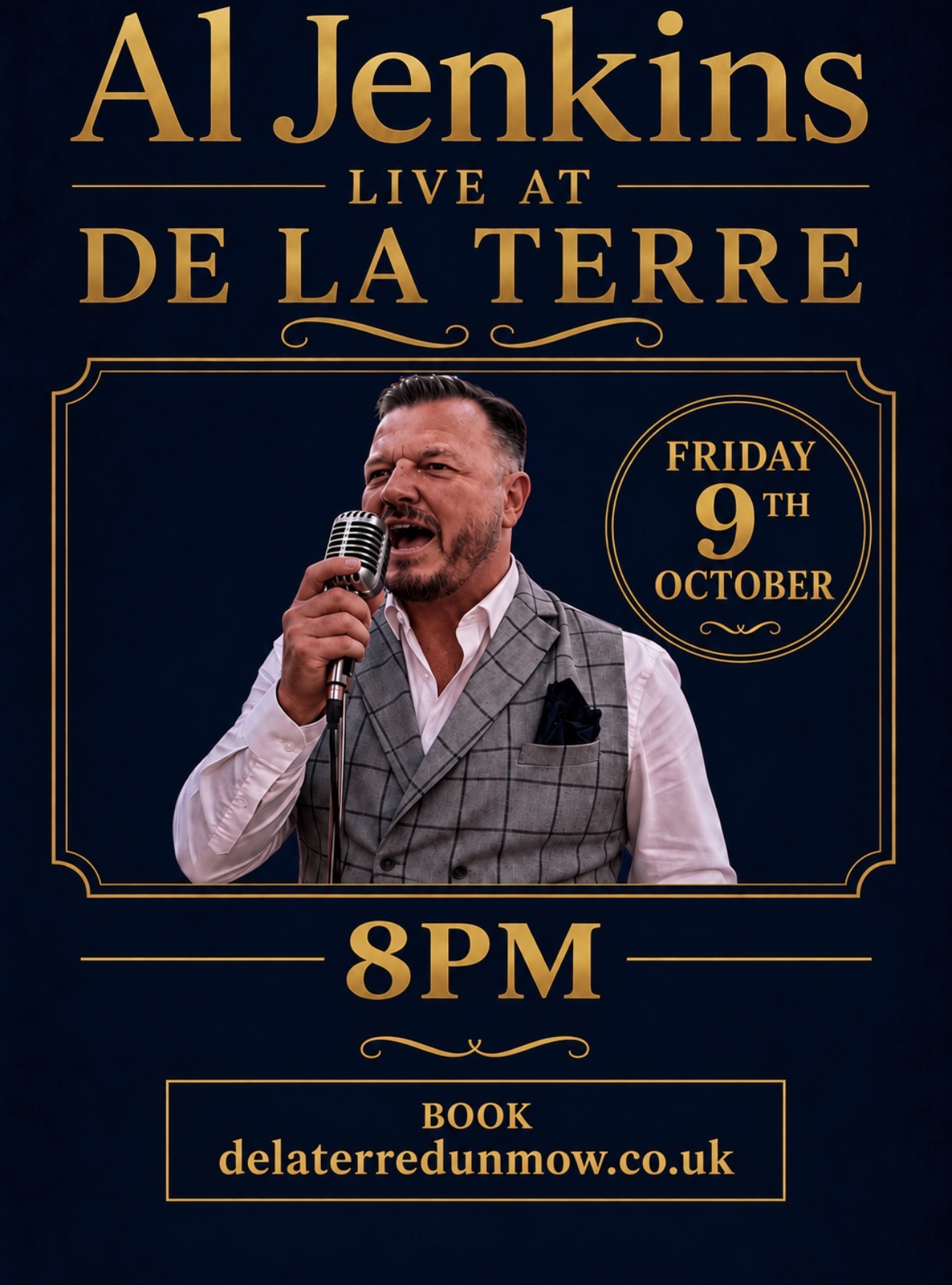 Al Jenkins live at De La Terre Wine Bar in Great Dunmow