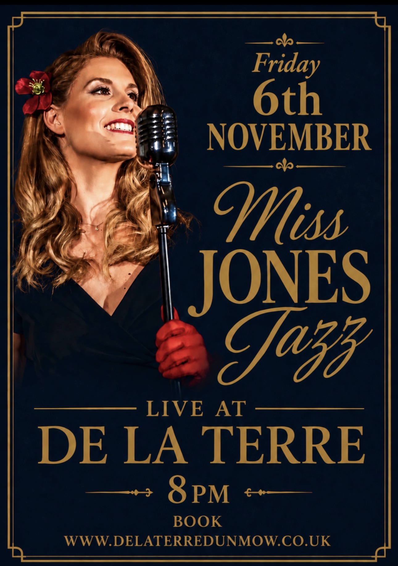 Miss Jones Jazz live at De La Terre Wine Bar in Great Dunmow