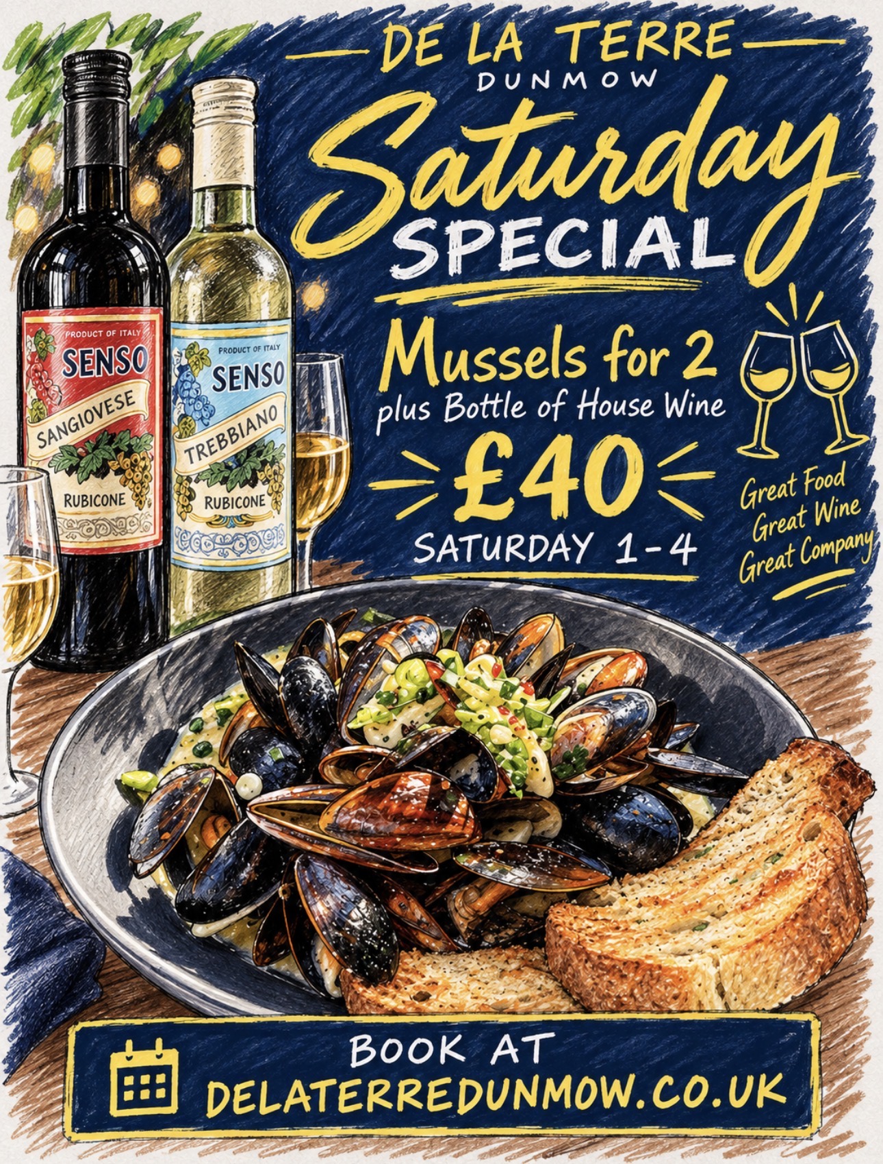 Saturday Special at De La Terre Wine Bar in Great Dunmow